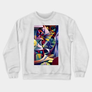 Cubist Lines Crewneck Sweatshirt